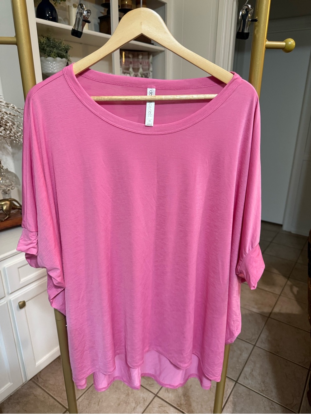 Scarlett Relaxed Scoop Neck Tunic in Pink